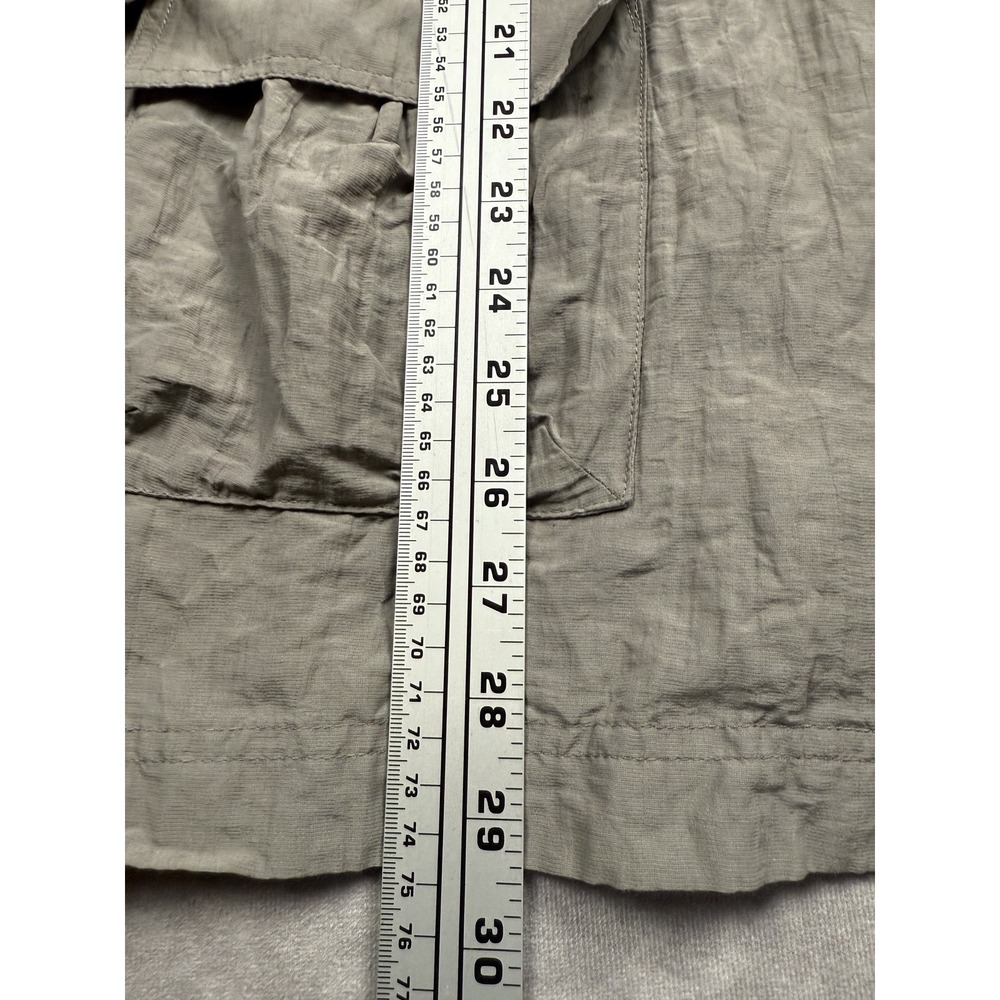Eileen Fisher Jacket Womens Medium Metallic Organic Cotton Blend Utility Parka - Picture 3 of 16